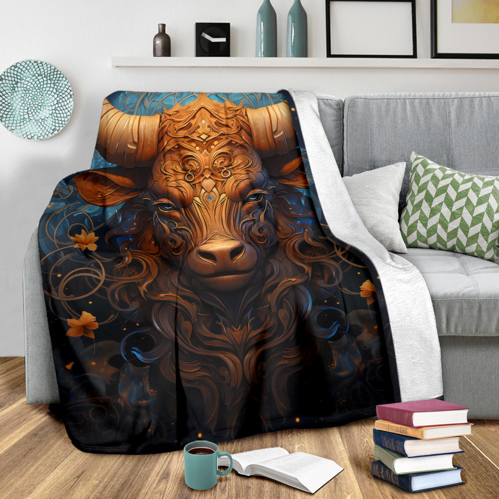 Taurus Zodiac Mysterious Blanket, Bull Zodiac Sign, Taurus Zodiac Gifts, Taurus Throw Blanket