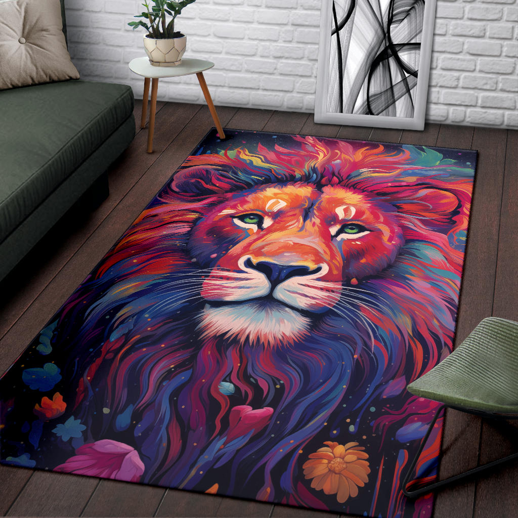 Lion rug, Lion Trippy Rug, Lion Gifts, Lion Decor