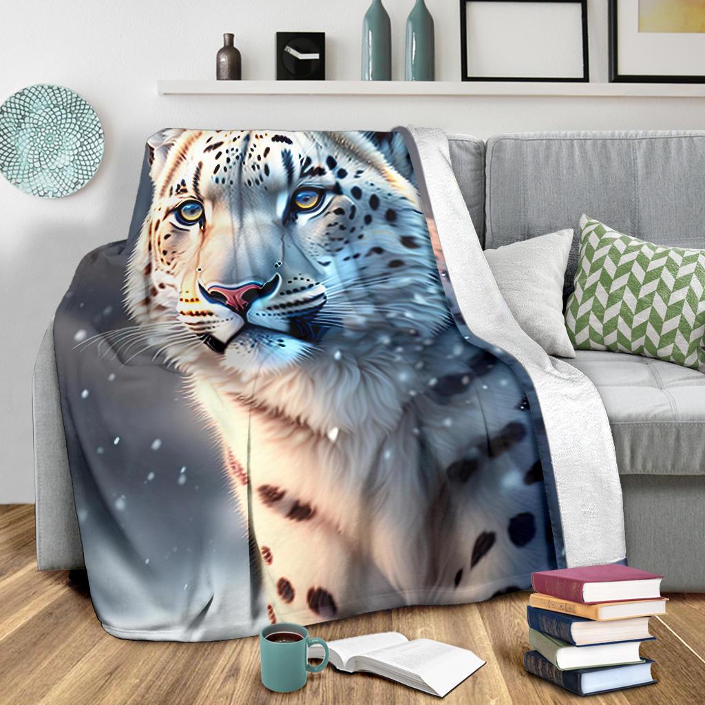 Snow Leopard Blanket