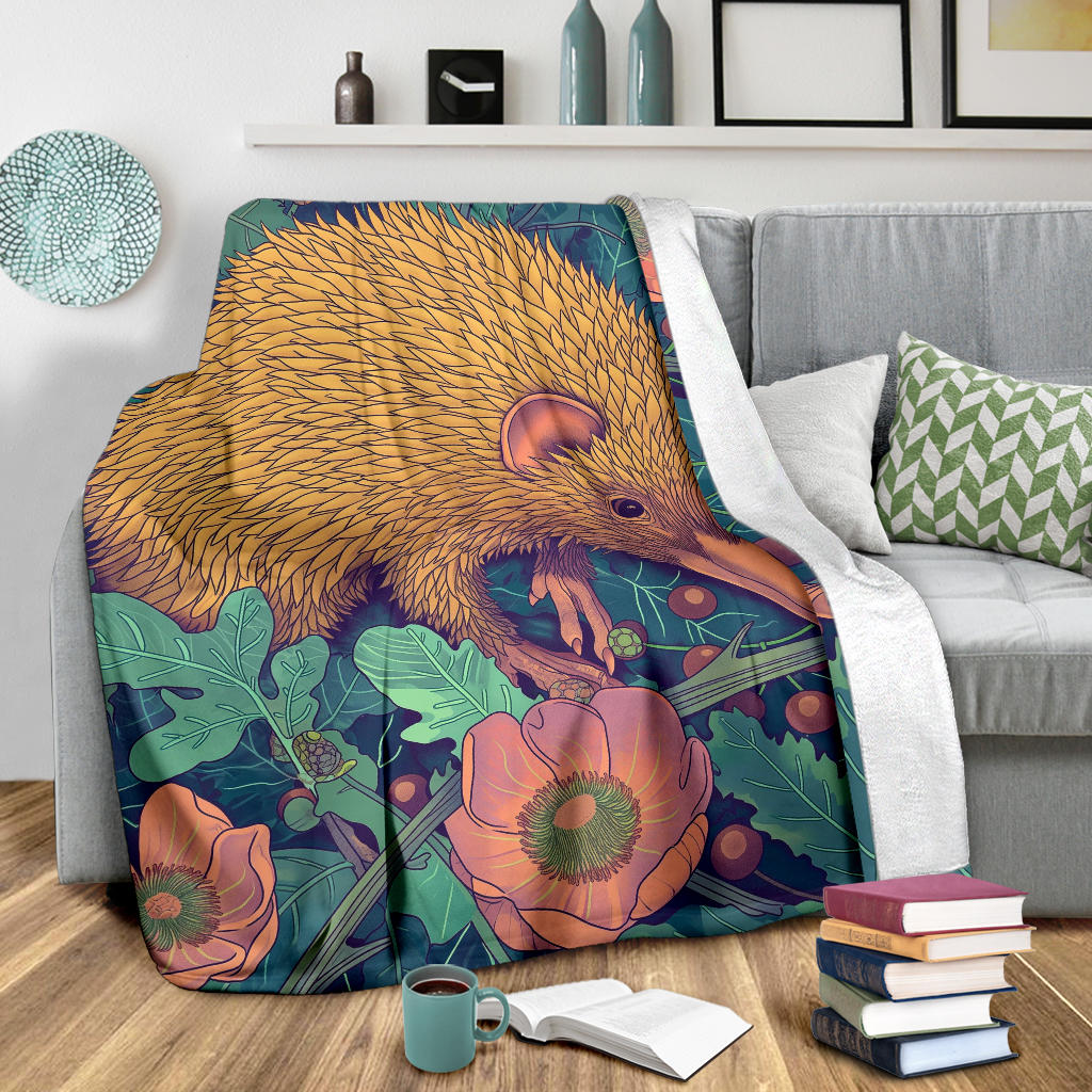 Echidna Blanket, Trippy Psychedelics Echidna Fleece Blanket, Echidna Throw Blanket, Echidna Gifts