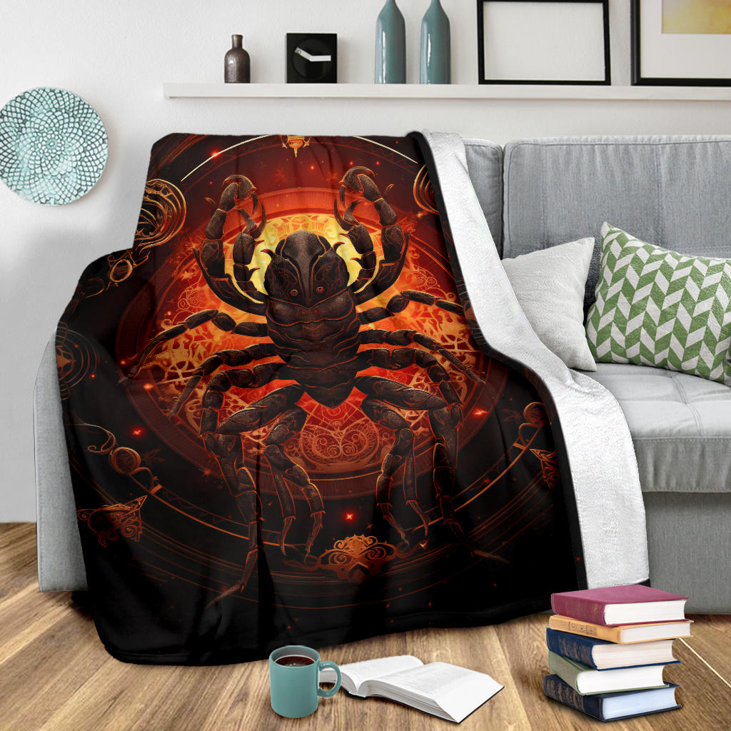 Scorpion Scorpius Zodiac Blanket, Scorpion Scorpius Zodiac Gifts, Scorpius Throw Blanket, Scorpius Fleece Blanket