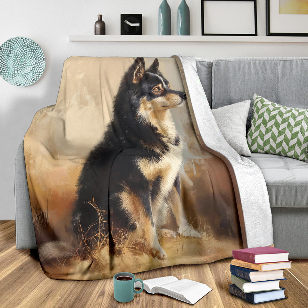 Lapponian Herder Dog Blanket, Trippy Psychedelics Lapponian Herder Dog Fleece Blanket, Lapponian Herder Dog Throw Blanket, Lapponian Herder Dog Gifts