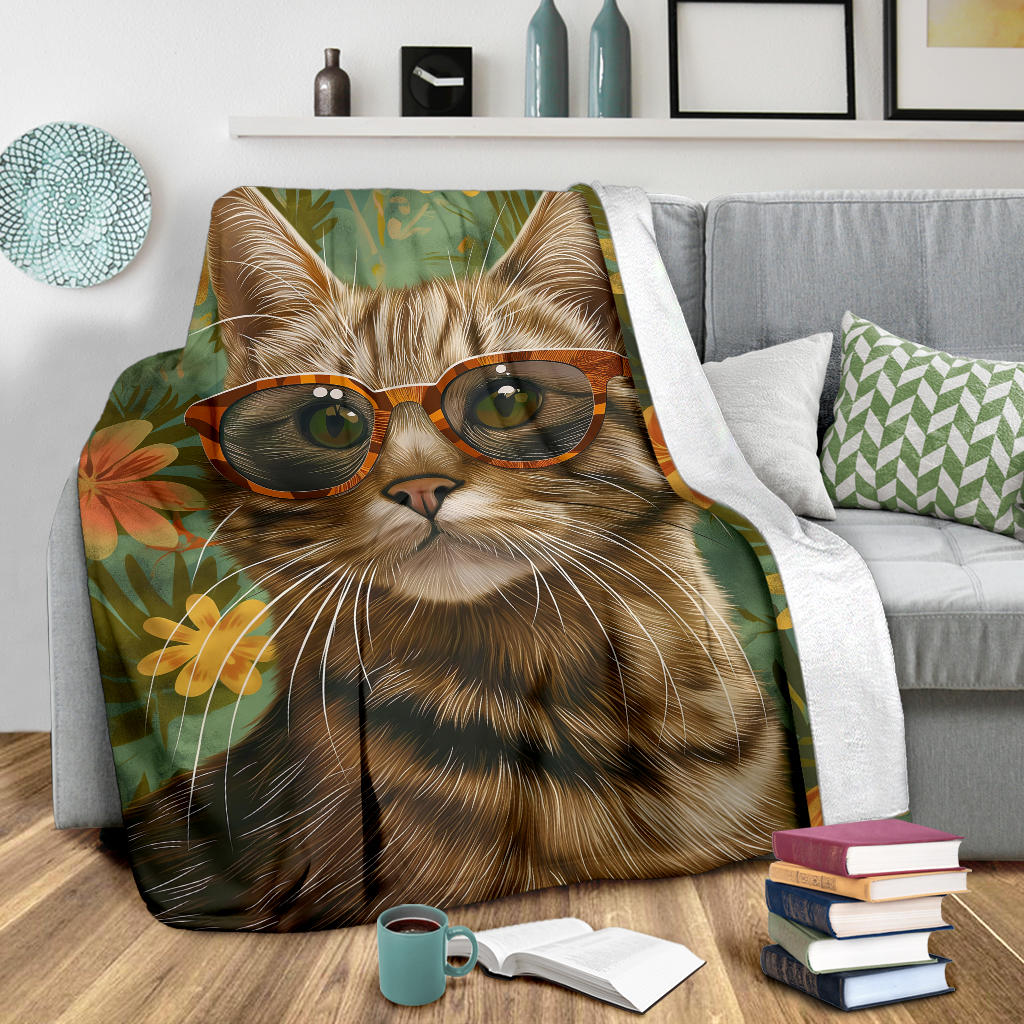 American Bobtail cat Blanket, Trippy Psychedelics American Bobtail cat Fleece Blanket, American Bobtail cat Throw Blanket, American Bobtail cat Gifts