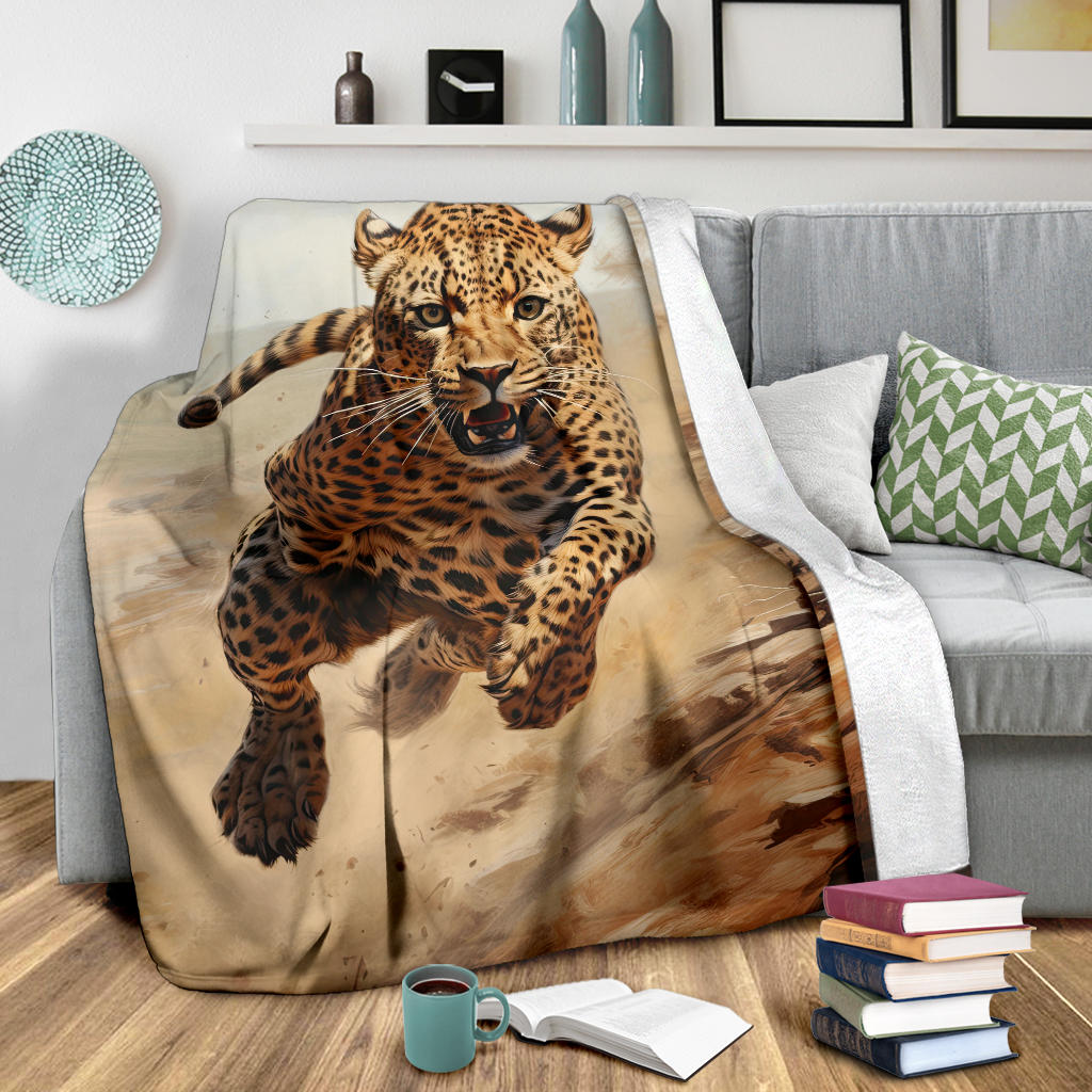 Cheetah Sprint Blanket