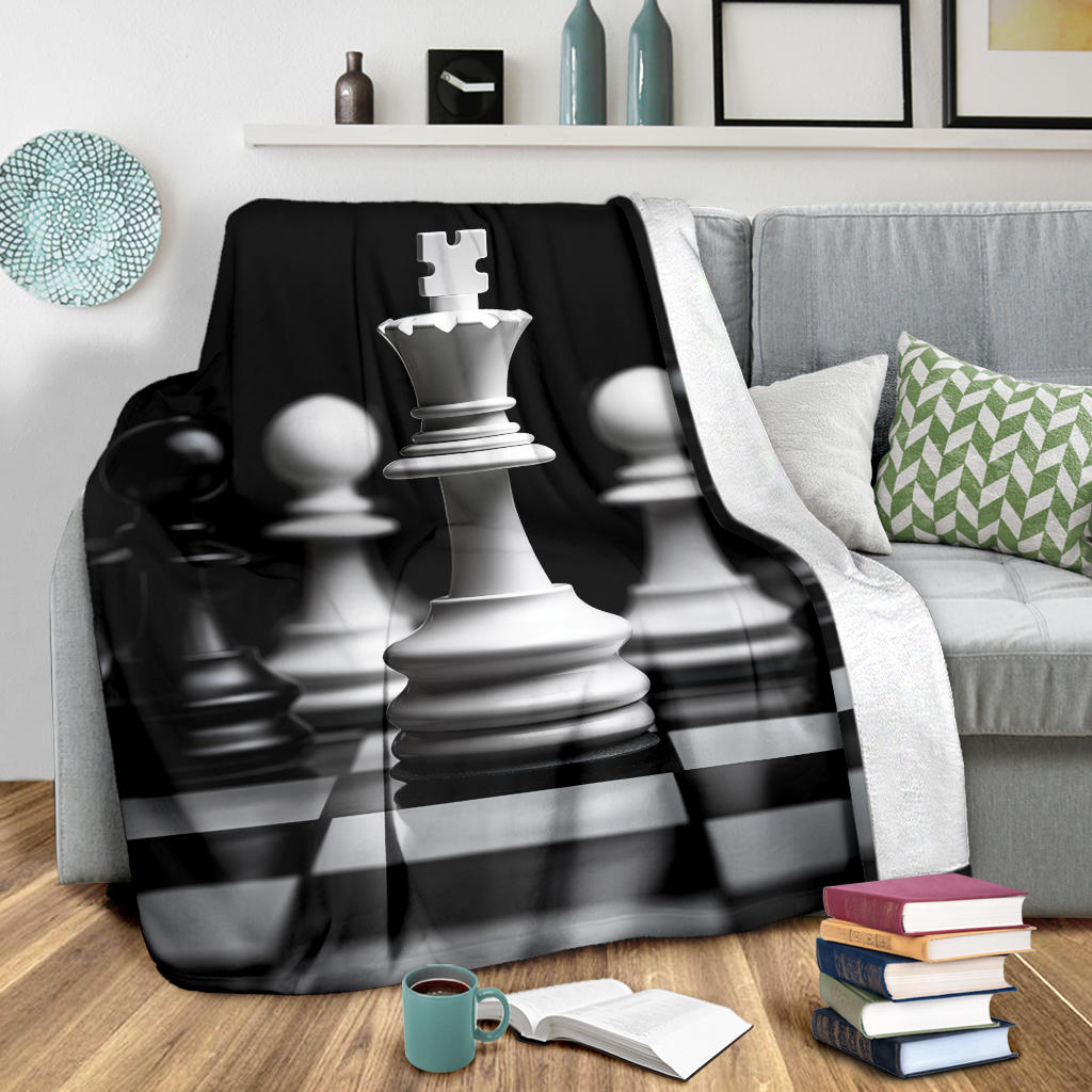 Chess Blanket, Chess Fleece Blanket, Chess Gifts, Chess Neuveau art, Chess Custom Name, Chess Throw Blanket