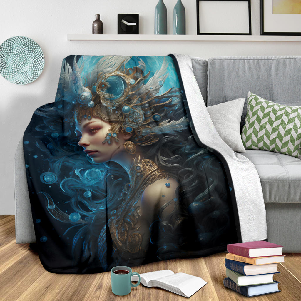 Aquarius Zodiac Sign Blanket, Aquarius Zodiac Throw Blanket, Aquarius Zodiac Gifts, Aquarius Fleece Blanket