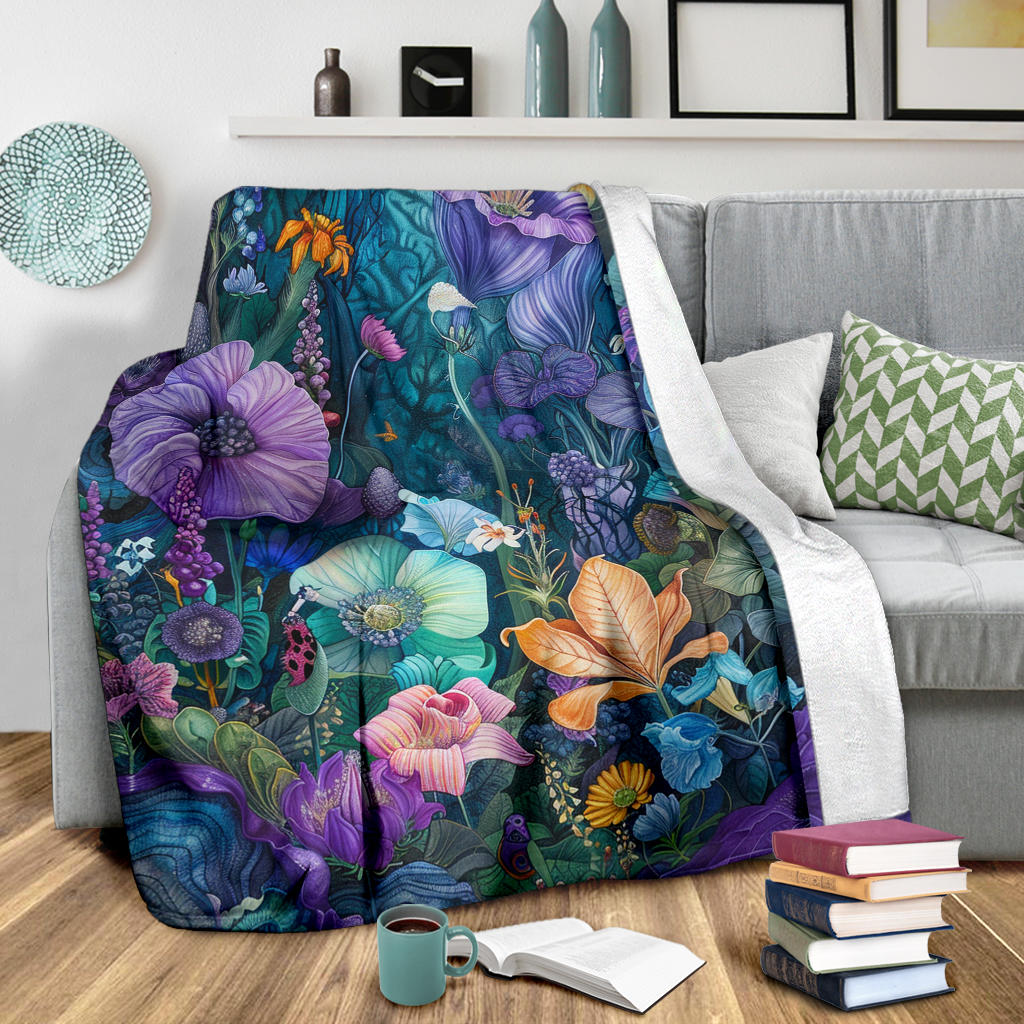 Enchanted Garden Blanket, Enchanted Garden Costume Blanket, Enchanted Garden Blanket Gift, Blanket