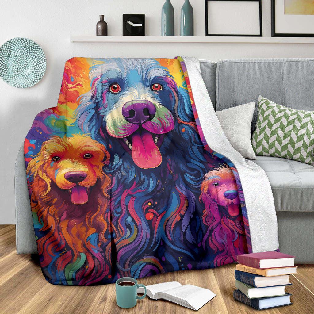 Bergamasco Sheepdog Blanket, Trippy Psychedelics Bergamasco Sheepdog Fleece Blanket, Bergamasco Sheepdog Throw Blanket, Bergamasco Sheepdog Gifts