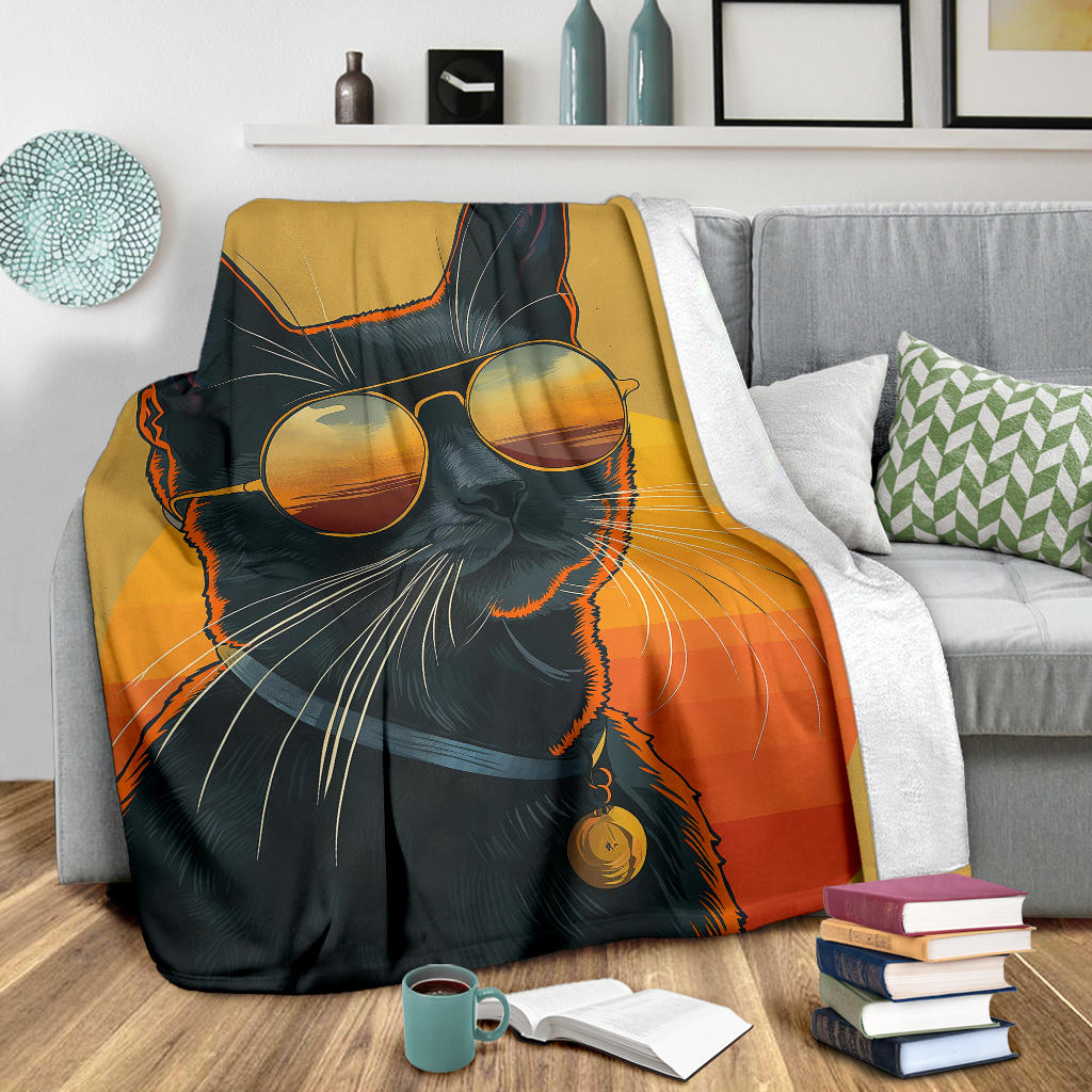 Bombay cat Blanket, Trippy Psychedelics Bombay cat Fleece Blanket, Bombay cat Throw Blanket, Bombay cat Gifts