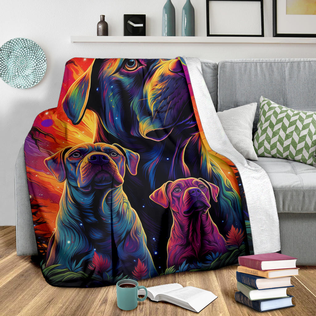 Cane Corso Blanket, Trippy Psychedelics Cane Corso Fleece Blanket, Cane Corso Throw Blanket, Cane Corso Gifts