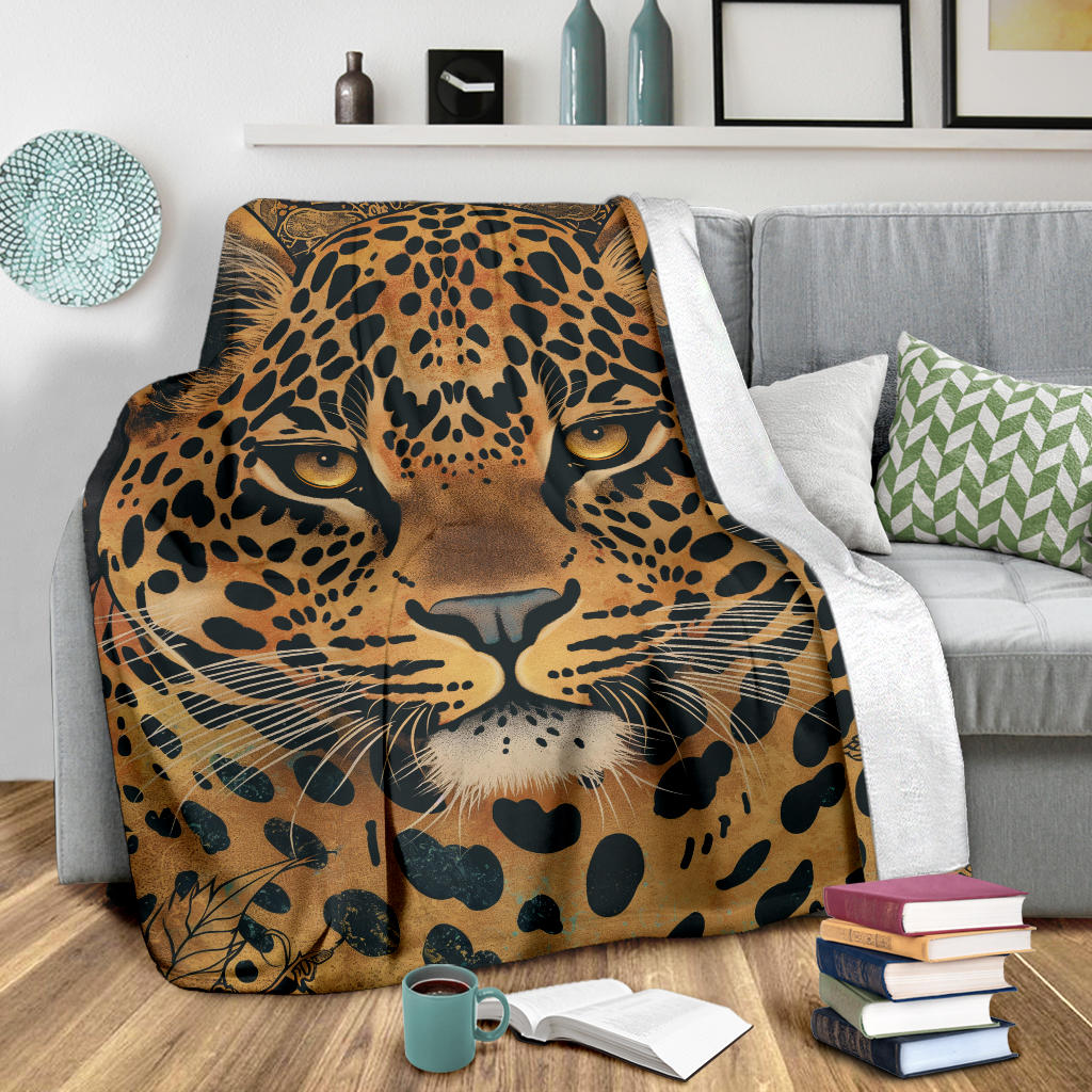 Leopard animal Blanket, Trippy Psychedelics Leopard animal Fleece Blanket,Leopard animal Throw Blanket, Leopard animal Gifts