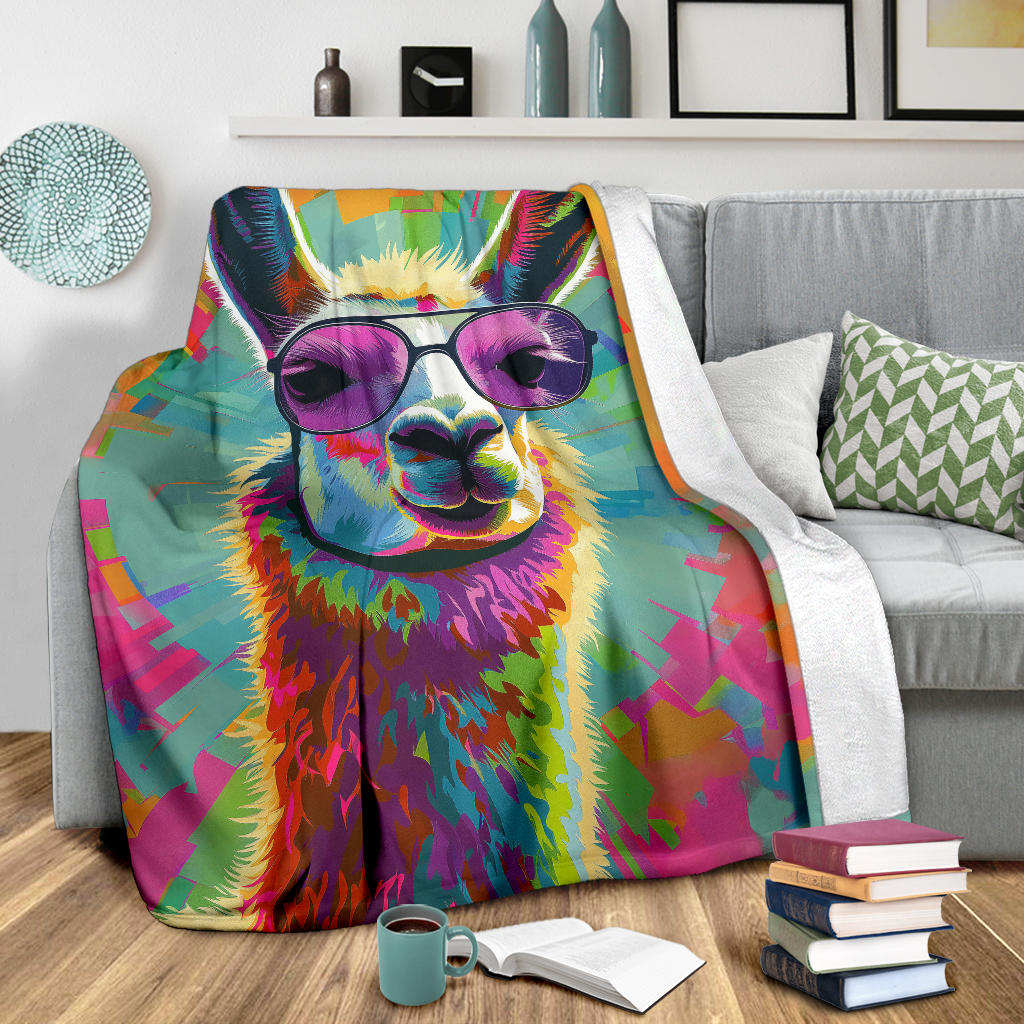 Lama Blanket, Trippy Psychedelics Lama Fleece Blanket, Lama Throw Blanket, Lama Gifts