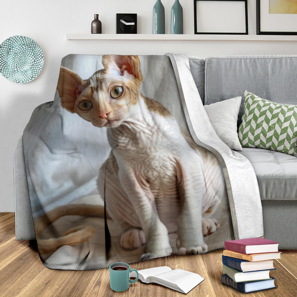 Cornish Rex cat Blanket, Trippy Psychedelics Cornish Rex cat Fleece Blanket, Cornish Rex cat Throw Blanket, Cornish Rex cat Gifts