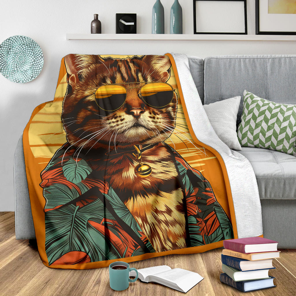 Bengal cat Blanket, Trippy Psychedelics Bengal cat Fleece Blanket, Bengal cat Throw Blanket, Bengal cat Gifts