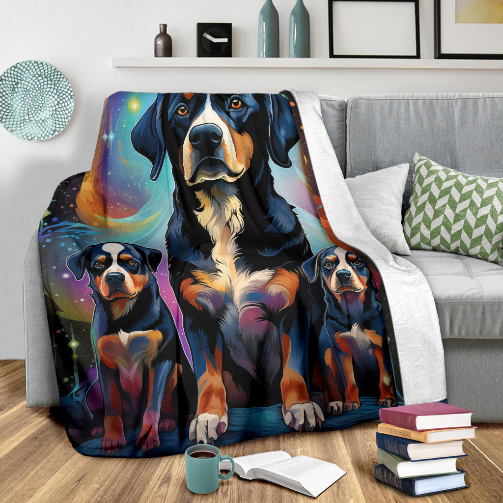 Entlebucher Mountain Blanket, Trippy Psychedelics Entlebucher Mountain Fleece Blanket, Entlebucher Mountain Throw Blanket, Entlebucher Mountain Gifts