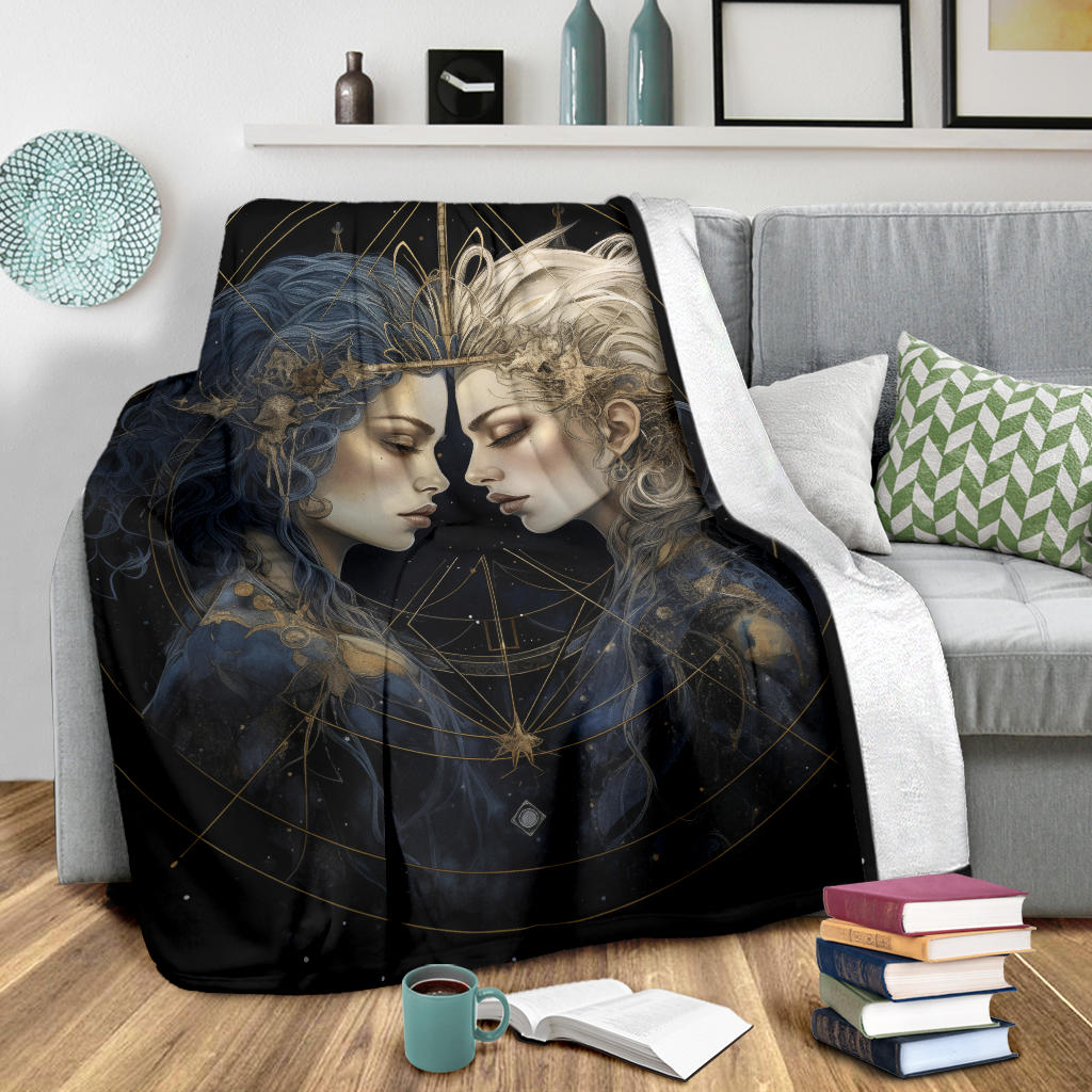 Gemini Zodiac Blanket, Twins Zodiac Sign, Gemini Zodiac Gifts, Gemini Zodiac Throw Blanket