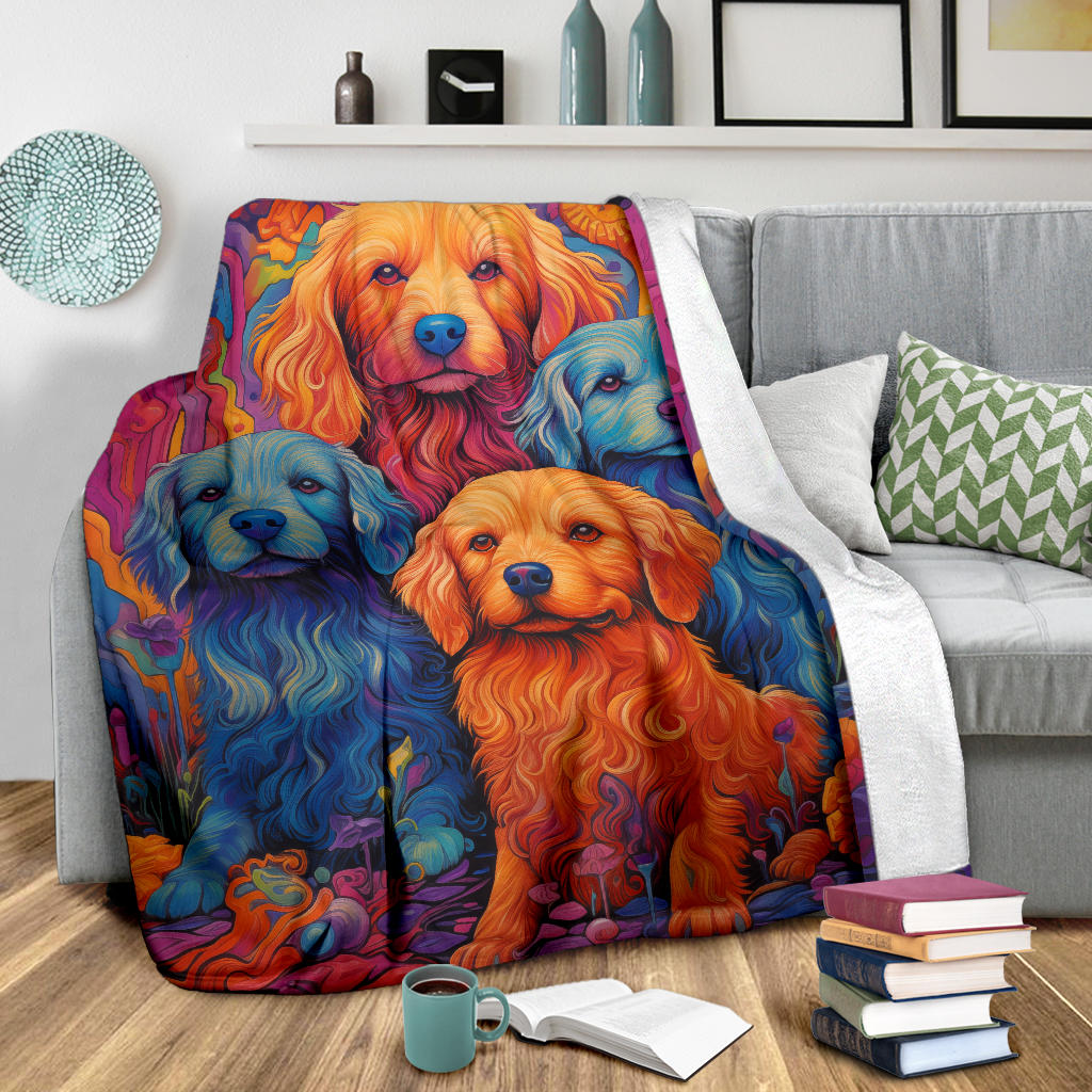 Bolognese Blanket, Trippy Psychedelics Bolognese Fleece Blanket, Bolognese Throw Blanket, Bolognese Gifts