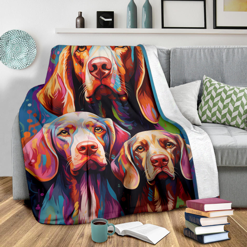 Bracco Italiano Blanket, Trippy Psychedelics Bracco Italiano Fleece Blanket, Bracco Italiano Throw Blanket, Bracco Italiano Gifts