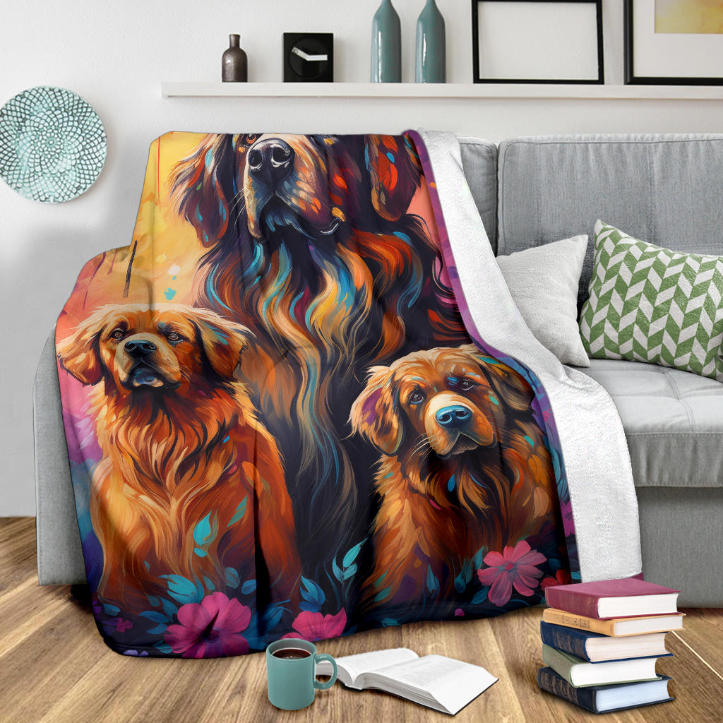 Caucasian Shepherd Blanket, Trippy Psychedelics Caucasian Shepherd Fleece Blanket, Caucasian Shepherd Throw Blanket, Caucasian Shepherd Gifts