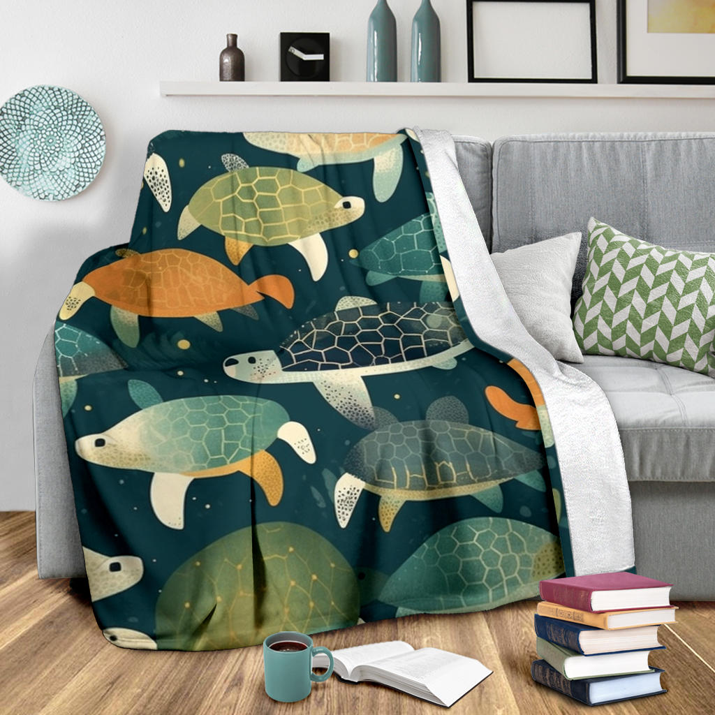 Turtles Ocean Blanket