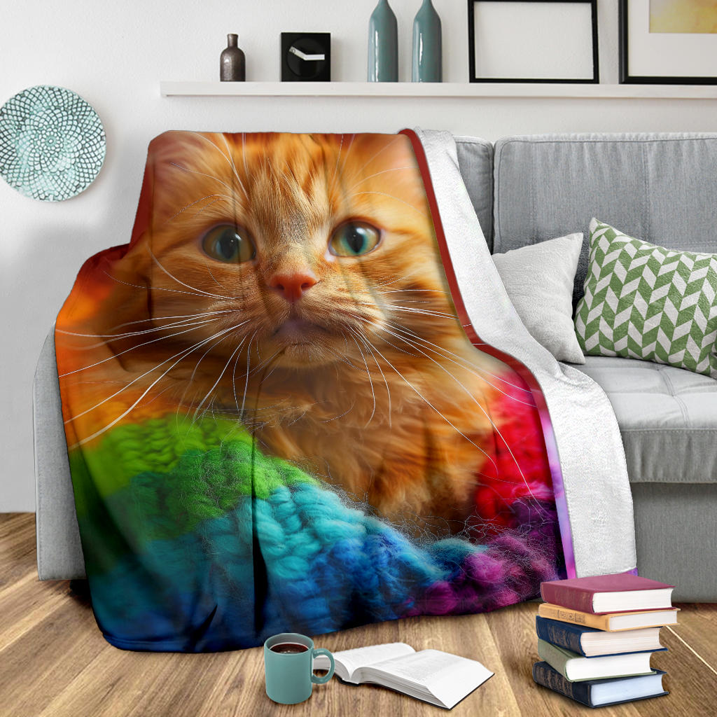 Munchkin cat Blanket, Trippy Psychedelics Munchkin cat Fleece Blanket, Munchkin cat Throw Blanket, Munchkin cat Gifts