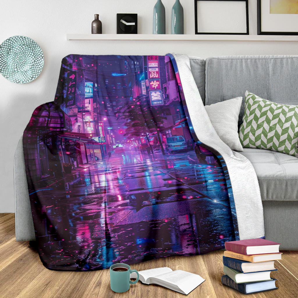 Neon Nights Banket, Neon Nights Estetic Blanket, Neon Nights Blanket Gift, Blanket