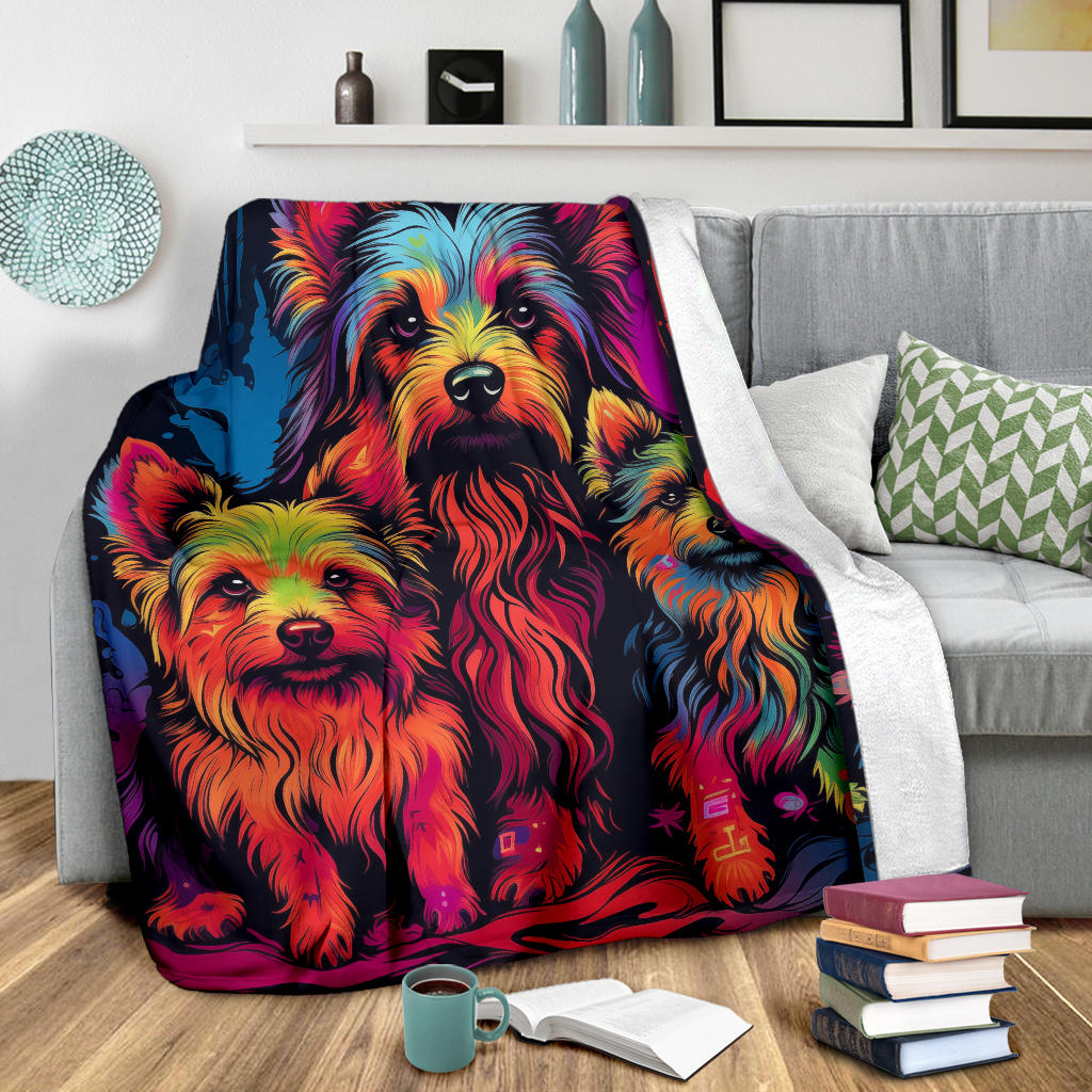 Australian Terri Blanket, Trippy Psychedelics Australian Terri Fleece Blanket, Australian Terri Throw Blanket, Australian Terri Gifts