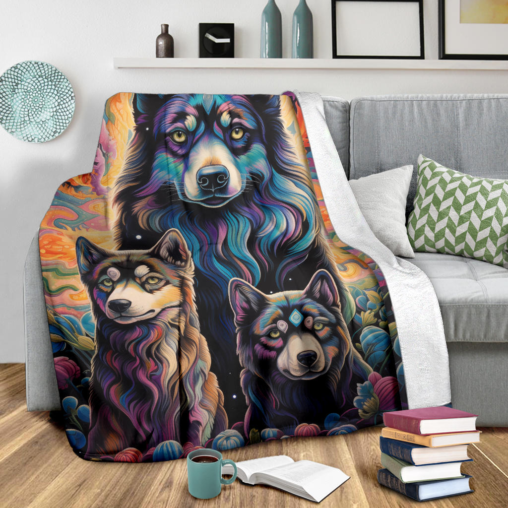 Asian Shepherd Blanket, Trippy Psychedelics Asian Shepherd Fleece Blanket, Asian Shepherd Throw Blanket, Asian Shepherd Gifts