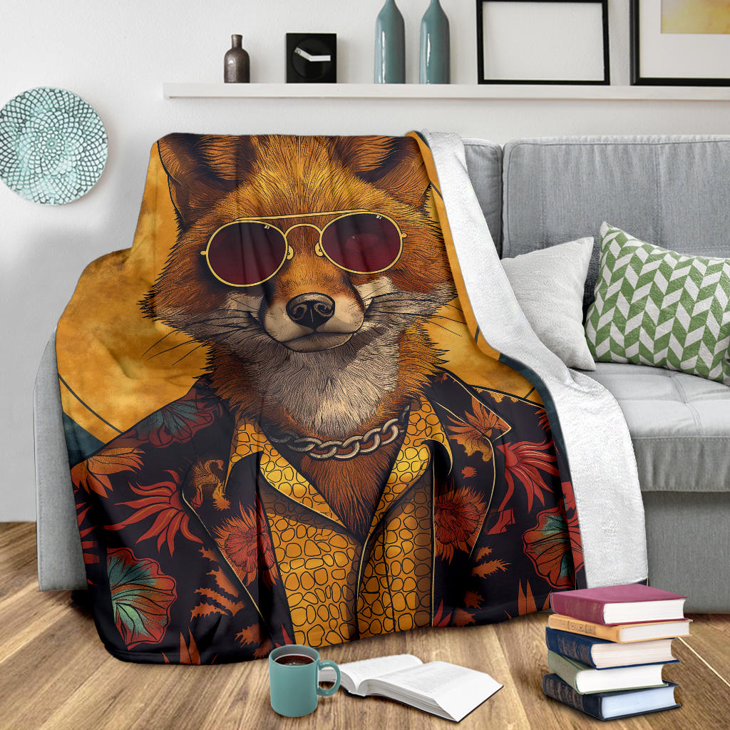 Jackal animal Blanket, Trippy Psychedelics Jackal animal Fleece Blanket, Jackal animal Throw Blanket, Jackal animal Gifts