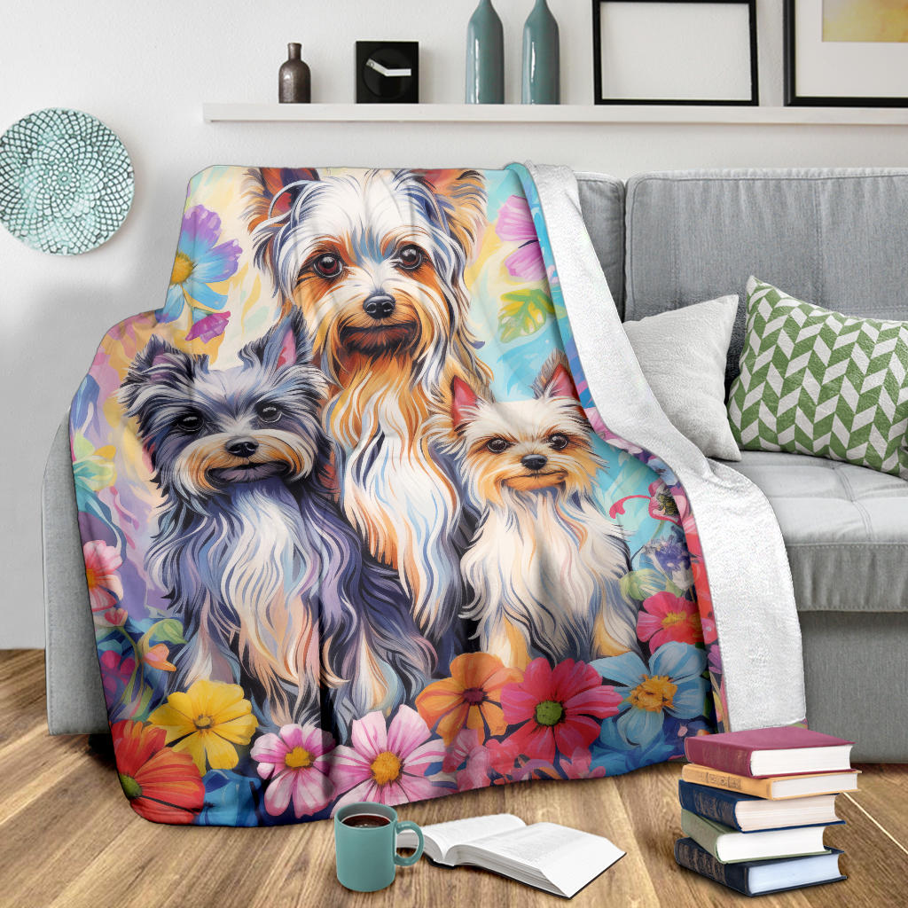 Biewer Terri Blanket, Trippy Psychedelics Biewer Terri Fleece Blanket, Biewer Terri Throw Blanket, Biewer Terri Gifts