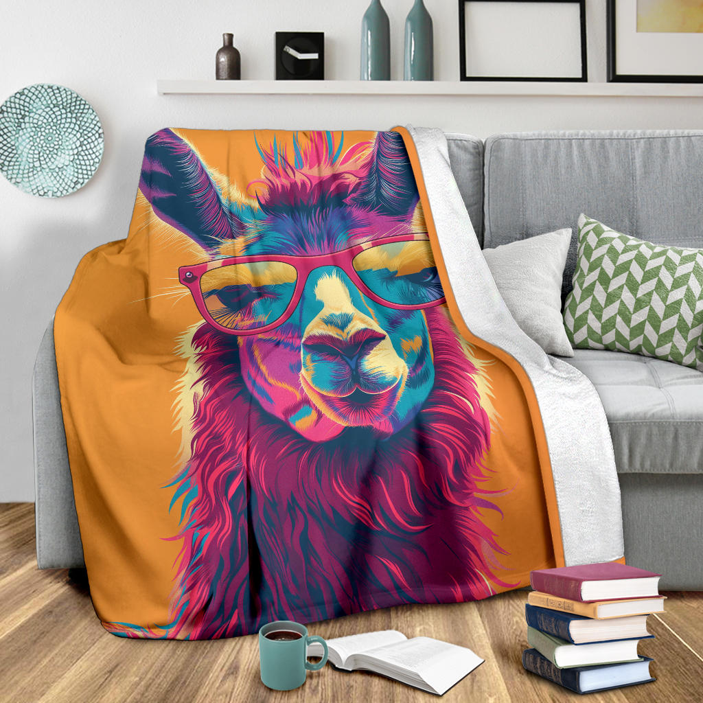 Lama Blanket, Trippy Psychedelics Lama Fleece Blanket, Lama Throw Blanket, Lama Gifts