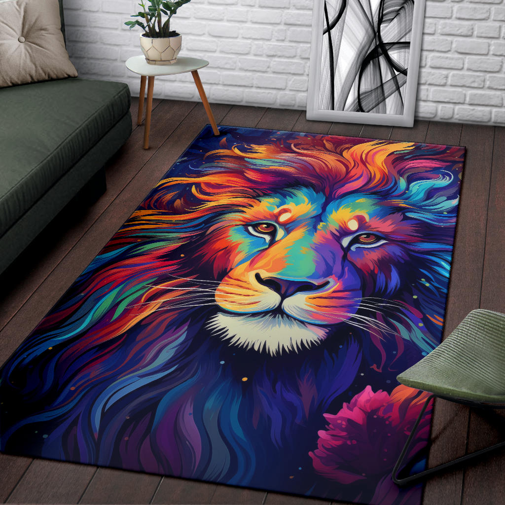 Lion rug, Lion Trippy Rug, Lion Gifts, Lion Decor