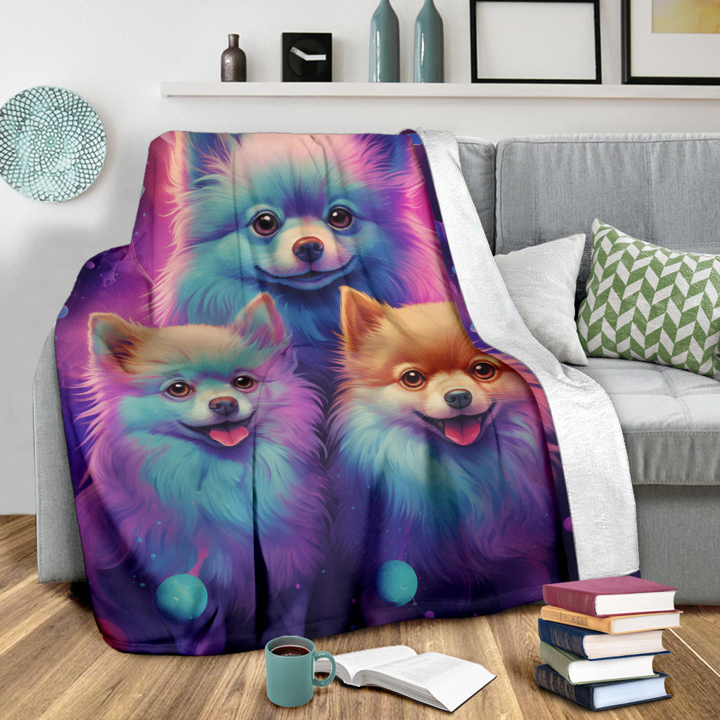 Schipperke Blanket, Trippy Psychedelics Schipperke Fleece Blanket, Schipperke Throw Blanket, Schipperke Gifts