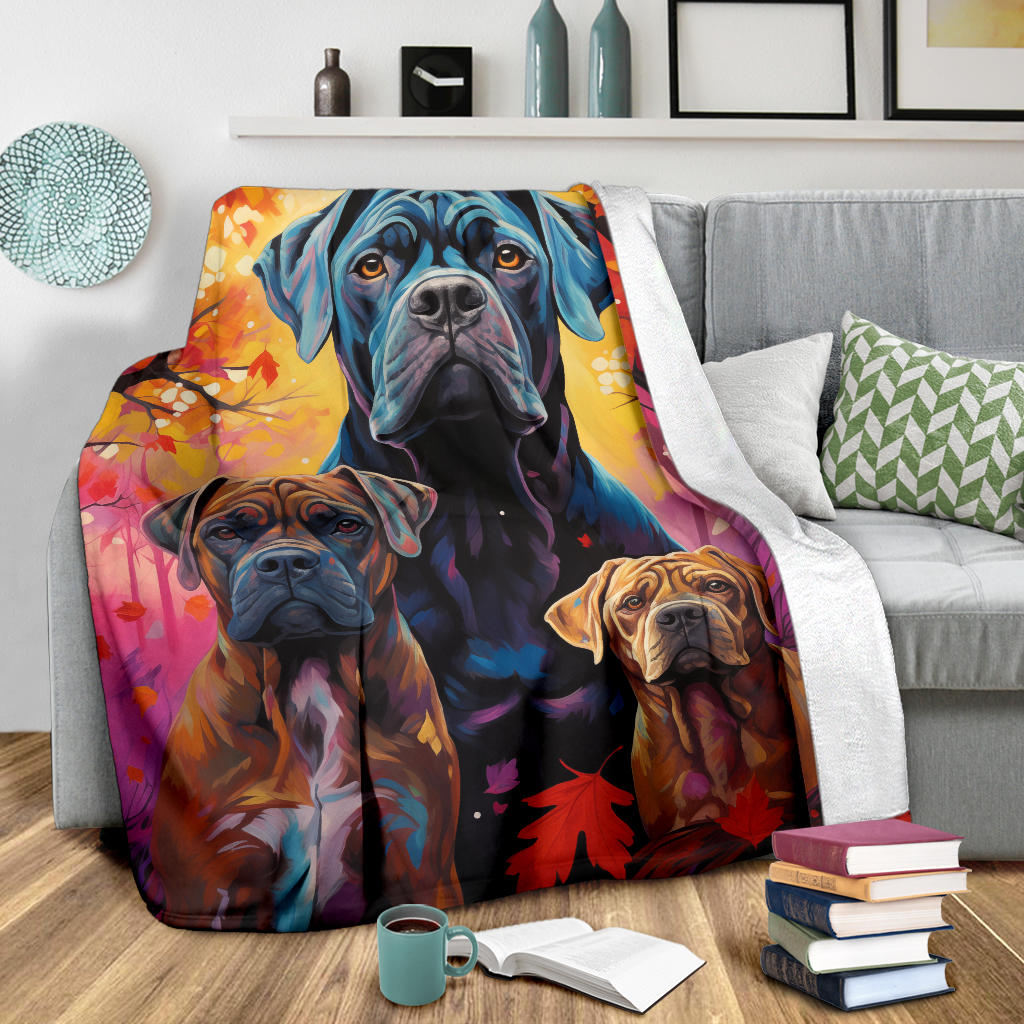 Cane Corso Blanket, Trippy Psychedelics Cane Corso Fleece Blanket, Cane Corso Throw Blanket, Cane Corso Gifts