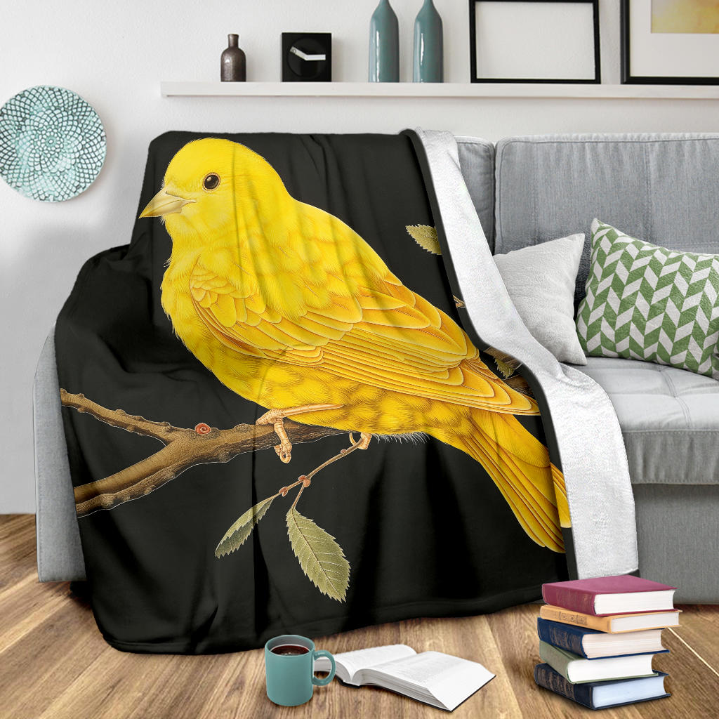 Canary bird Blanket, Trippy Psychedelics Canary bird Fleece Blanket, Canary bird Throw Blanket, Canary bird Gifts