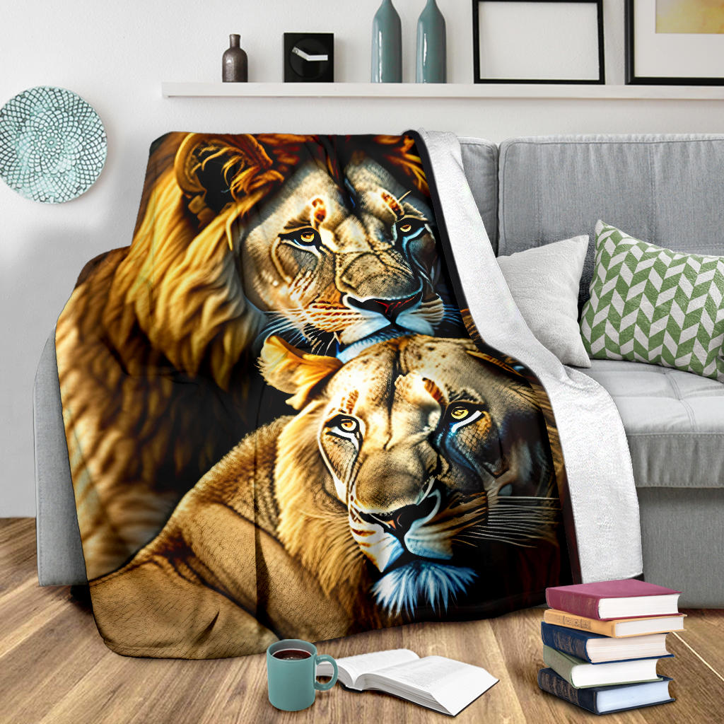 Lion Lioness Blanket