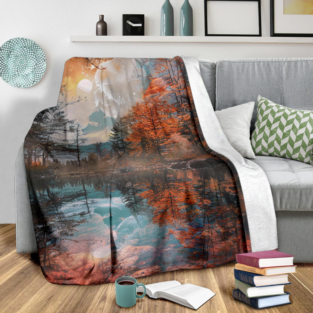 Autumn Aura Blanket, Autumn Aura Estetic Blanket, Autumn Aura Blanket Gift, Blanket