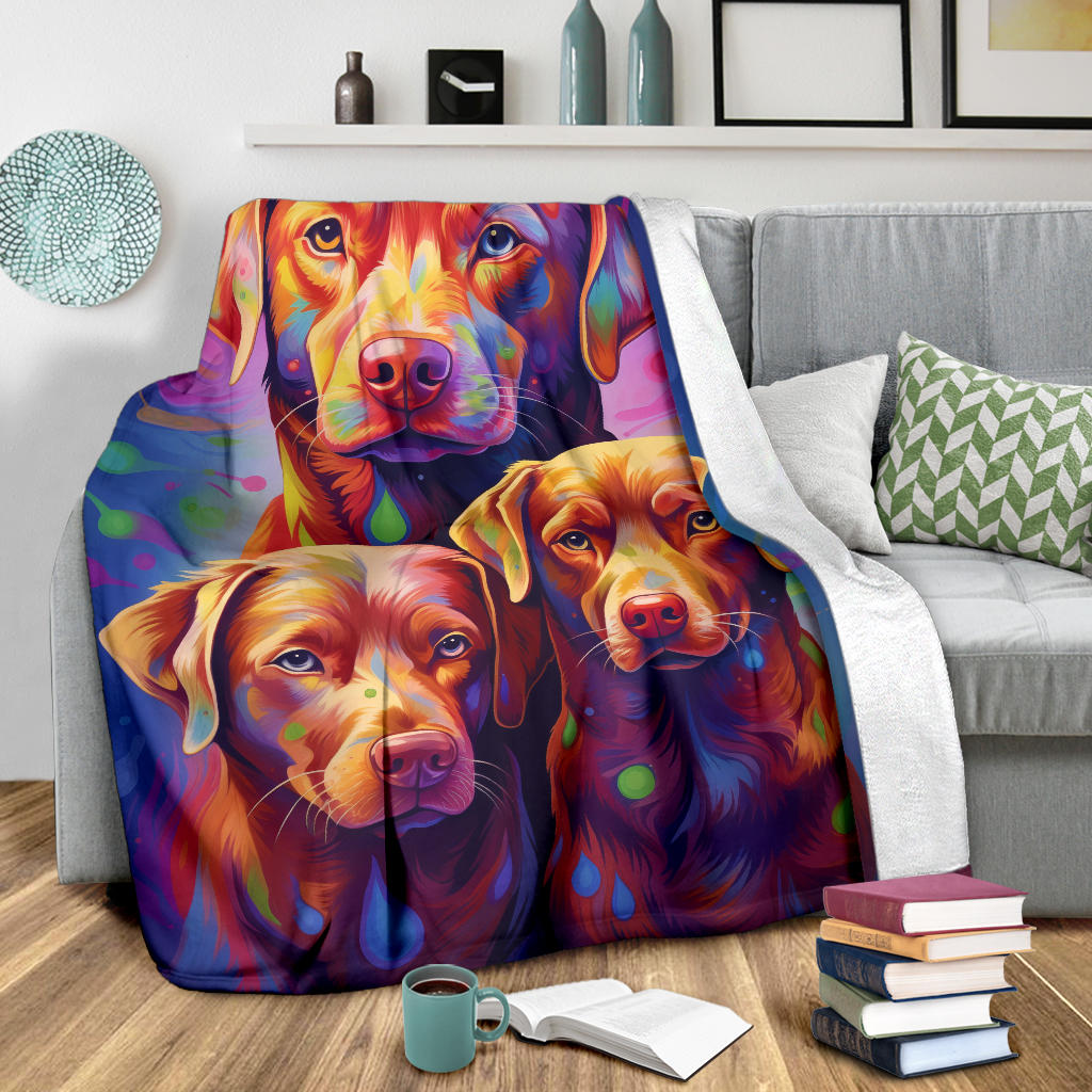 Chesapeake Bay Retrievr  Blanket, Trippy Psychedelics Chesapeake Bay Retrievr Fleece Blanket, Chesapeake Bay Retrievr Throw Blanket, Chesapeake Bay Retrievr Gifts