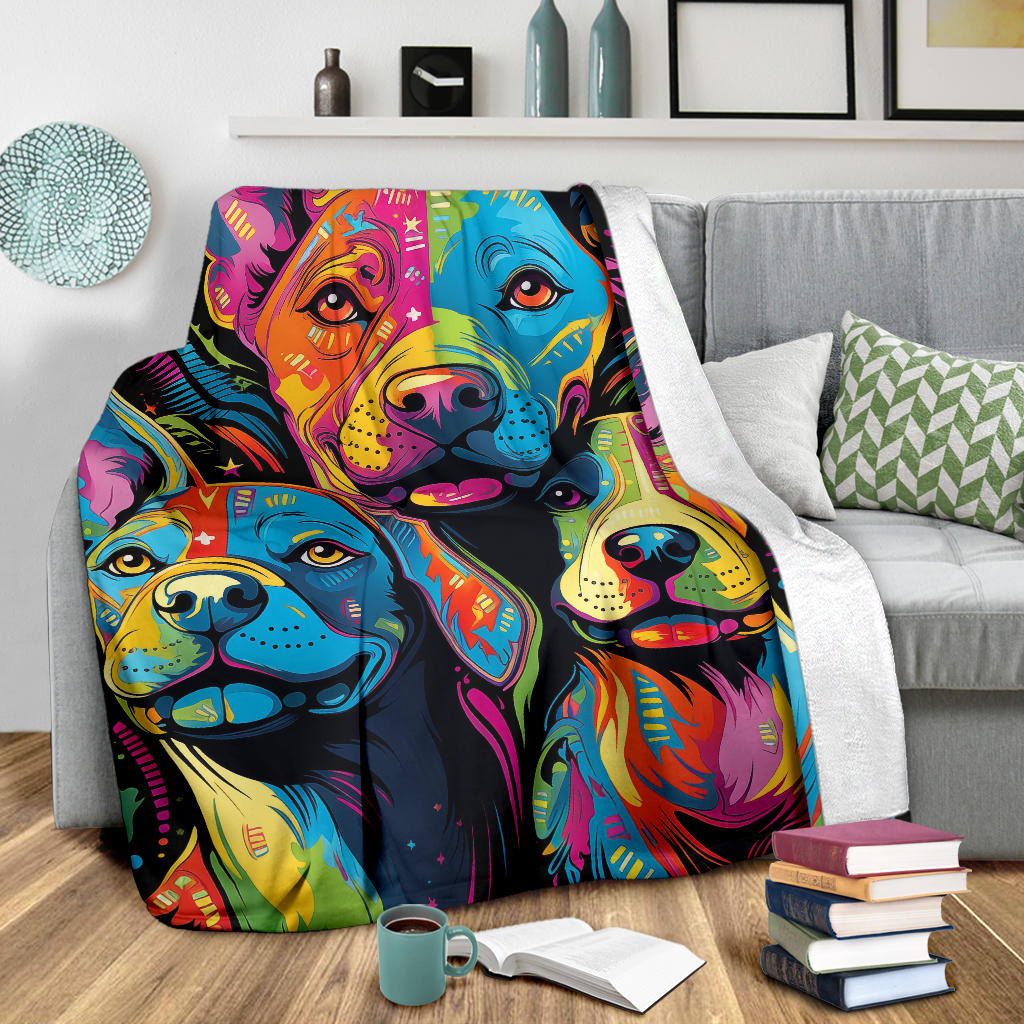 American Staffordshire Terri Blanket, Trippy Psychedelics American Staffordshire Terri Fleece Blanket, American Staffordshire Terri Throw Blanket, American Staffordshire Terri Gifts