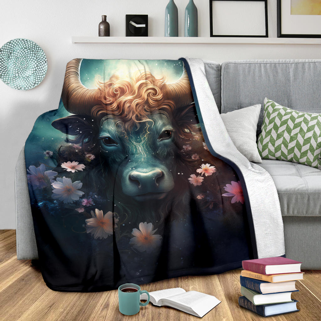 Taurus Zodiac Mysterious Blanket, Bull Zodiac Sign, Taurus Zodiac Gifts, Taurus Throw Blanket