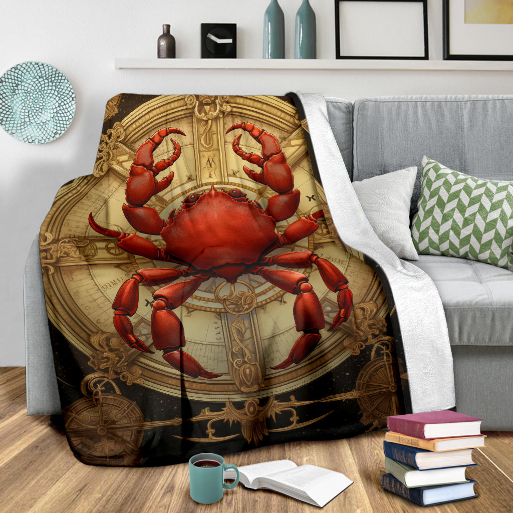 Crab Zodiac Blanket, Cancer Zodiac Sign, Cancer Zodiac Gifts, Cancer Throw Blanket