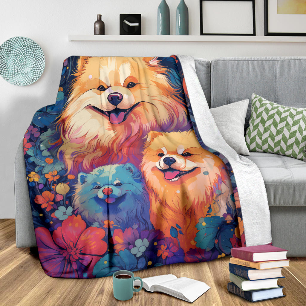 Chow Chow Blanket, Trippy Psychedelics Chow Chow Fleece Blanket, Chow Chow Throw Blanket, Chow Chow Gifts