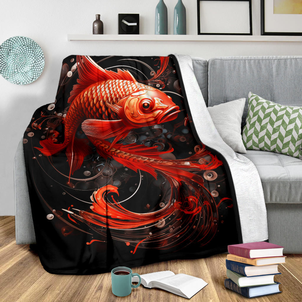 Fish Zodiac Blanket, Pisces Zodiac Gifts, Fish Zodiac Throw Blanket, Fish Zodiac Sign Fleece Blanket