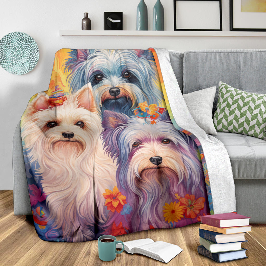 Biewer Terri Blanket, Trippy Psychedelics Biewer Terri Fleece Blanket, Biewer Terri Throw Blanket, Biewer Terri Gifts