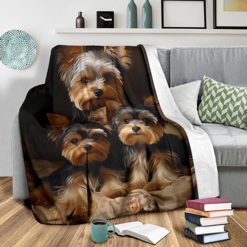 Yorkshire Terrier Family Blanket, Yorkshire Terrier Blanket, Yorkshire Terrier Gifts, Yorkshire Terrier Throw Blanket