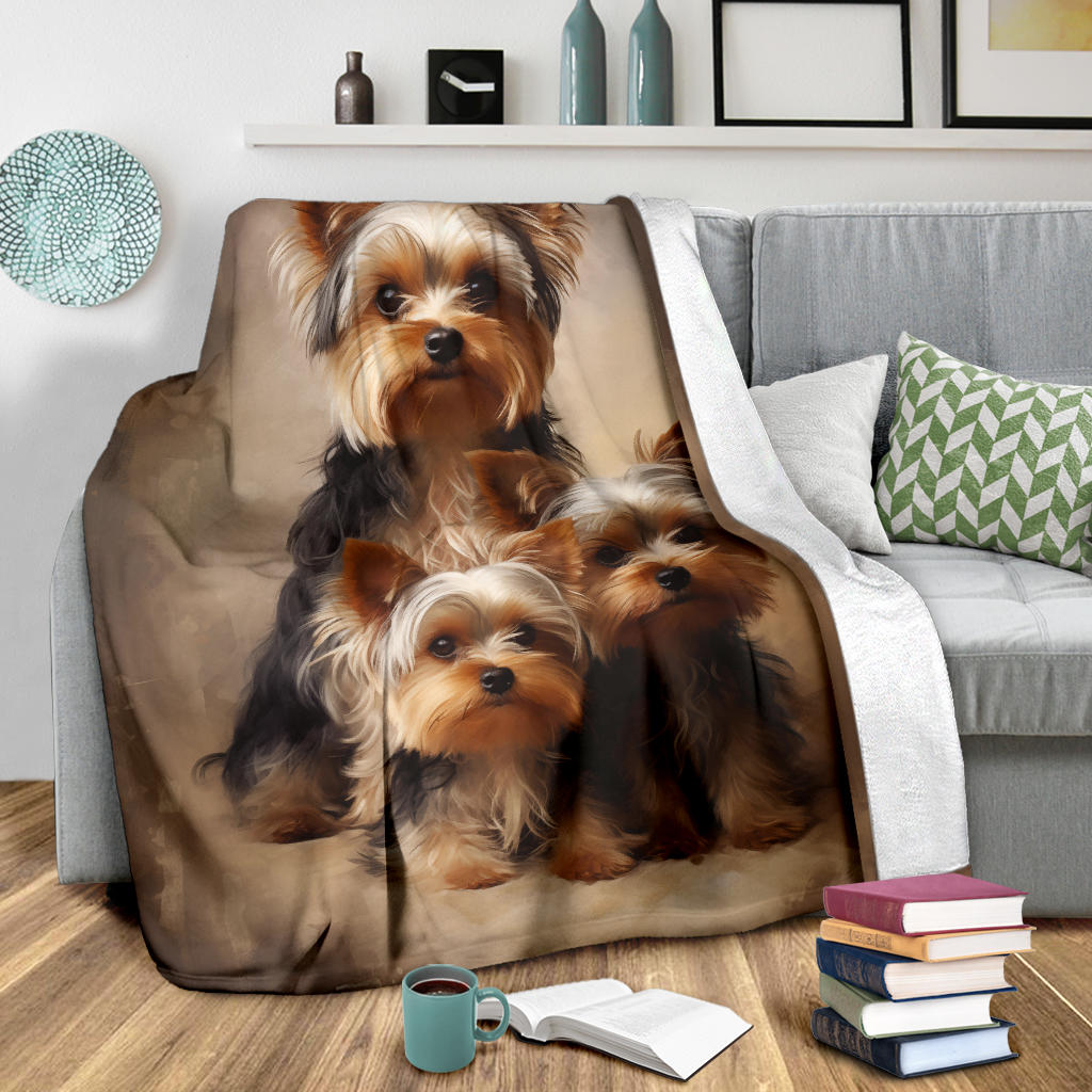 Yorkshire Terrier Family Blanket, Yorkshire Terrier Blanket, Yorkshire Terrier Gifts, Yorkshire Terrier Throw Blanket