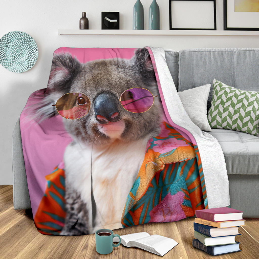 Koala animal Blanket, Trippy Psychedelics Koala animal Fleece Blanket, Koala animal Throw Blanket, Koala animal Gifts