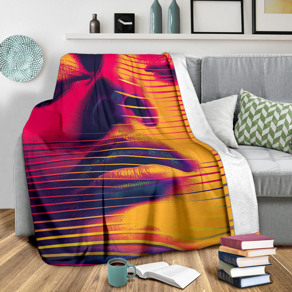 Retro Wave Blanket, Retro Wave Estetic Blanket, Retro Wave Blanket Gift, Blanket