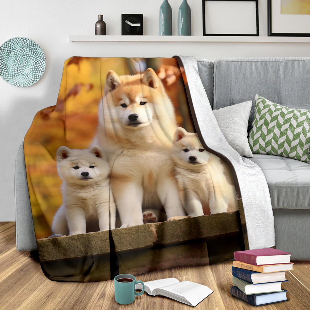 Akita Family Blanket, Akita Blanket, Akita Throw Blanket, Akira, Akira Gifts