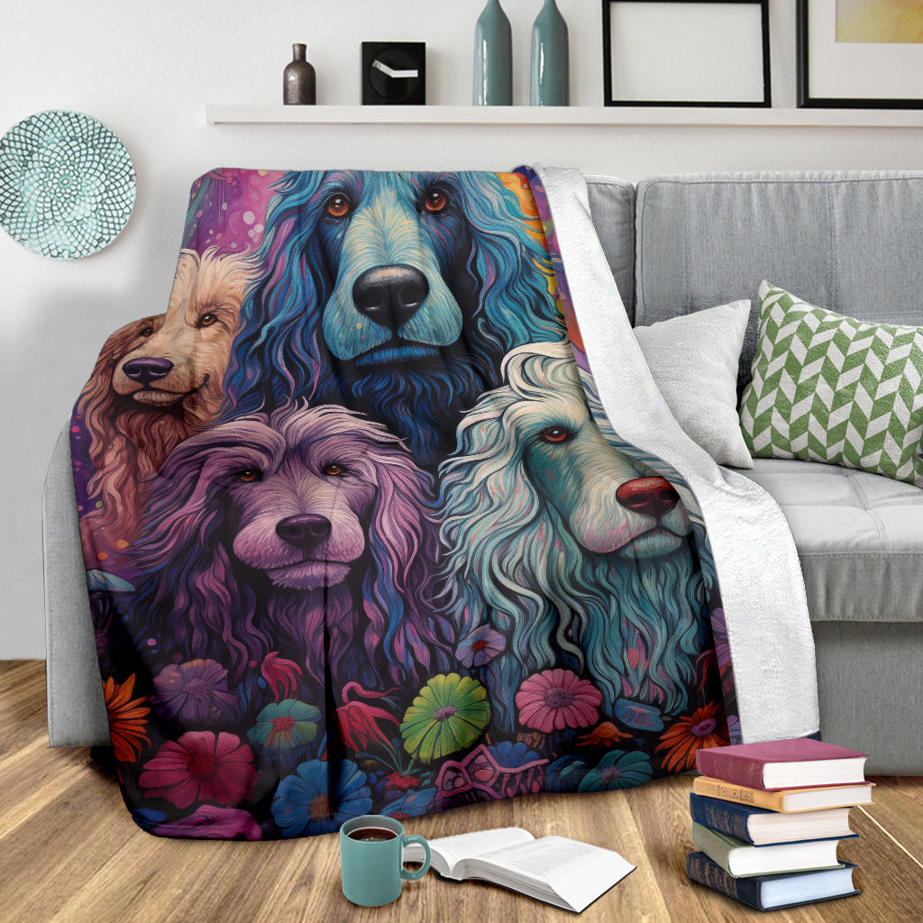 Bergamasco Sheepdog Blanket, Trippy Psychedelics Bergamasco Sheepdog Fleece Blanket, Bergamasco Sheepdog Throw Blanket, Bergamasco Sheepdog Gifts